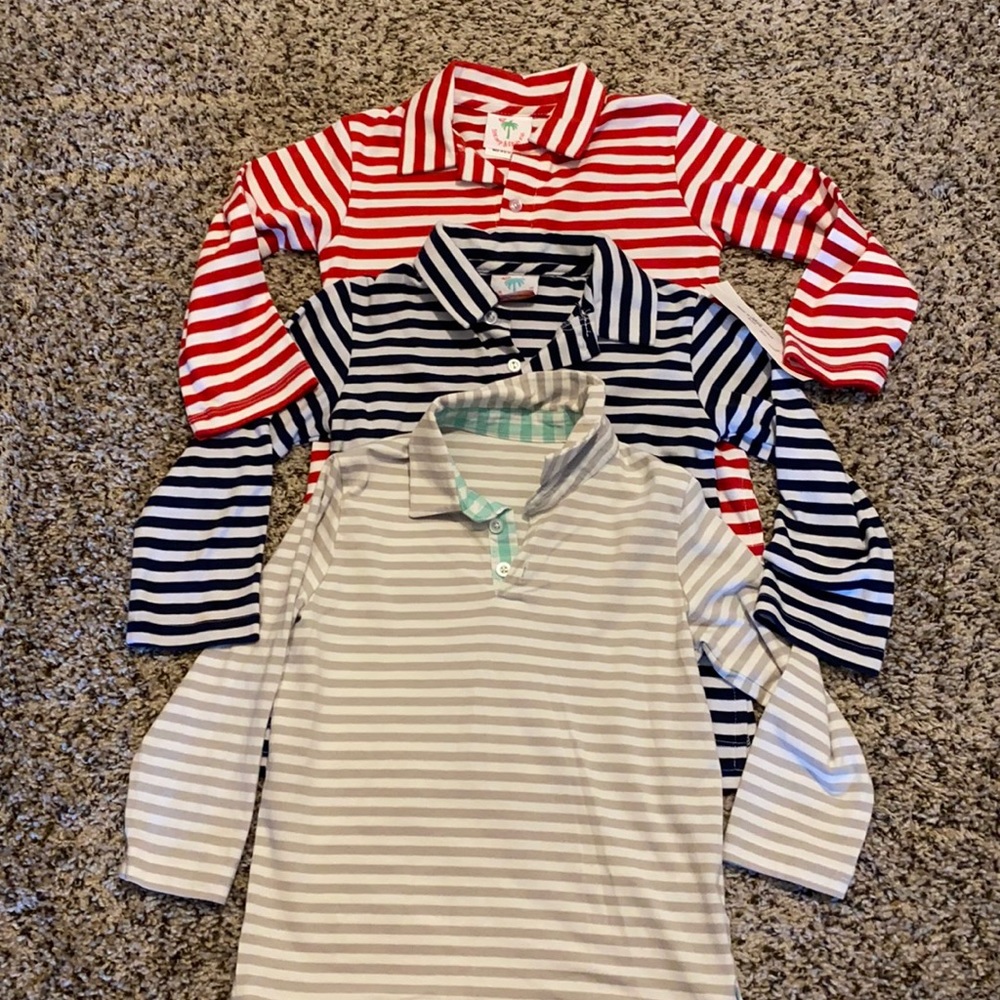 Lot of 3 striped Lonf sleeve shirts